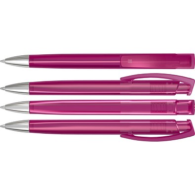 uma® TRINITY transparent SI Druckkugelschreiber, magenta