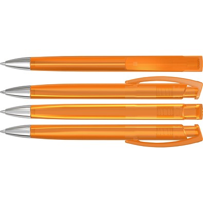 uma® TRINITY transparent SI Druckkugelschreiber, orange