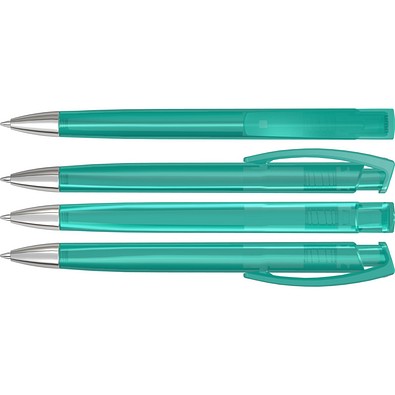 uma® TRINITY transparent SI Druckkugelschreiber, petrol