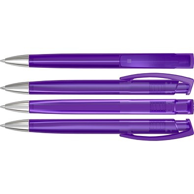 uma® TRINITY transparent SI Druckkugelschreiber, violett