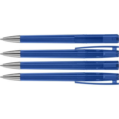 uma® ULTIMO transparent SI Drehkugelschreiber, dunkelblau