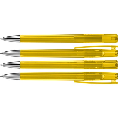 uma® ULTIMO transparent SI Drehkugelschreiber, gelb
