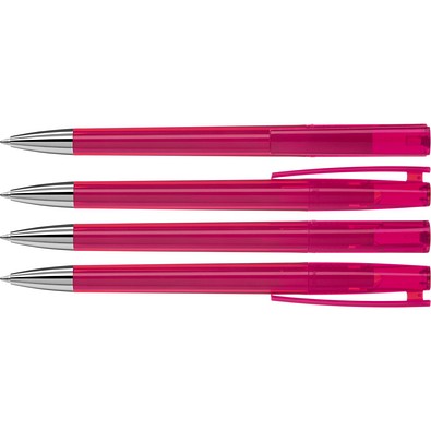 uma® ULTIMO transparent SI Drehkugelschreiber, magenta