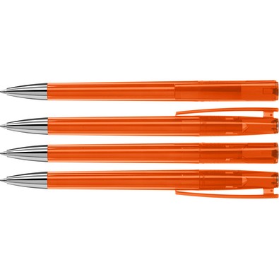 uma® ULTIMO transparent SI Drehkugelschreiber, orange