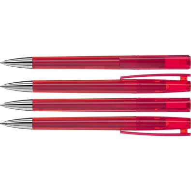 uma® ULTIMO transparent SI Drehkugelschreiber, rot