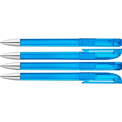 uma® UP transparent SI Drehkugelschreiber, hellblau