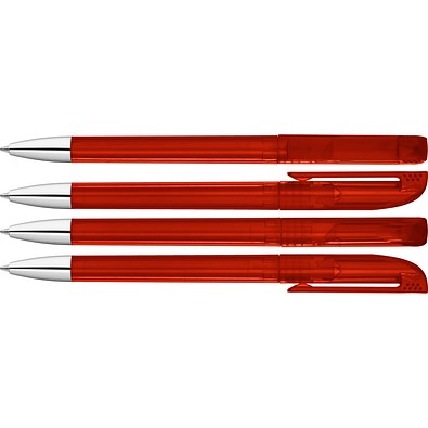 uma® UP transparent SI Drehkugelschreiber, rot