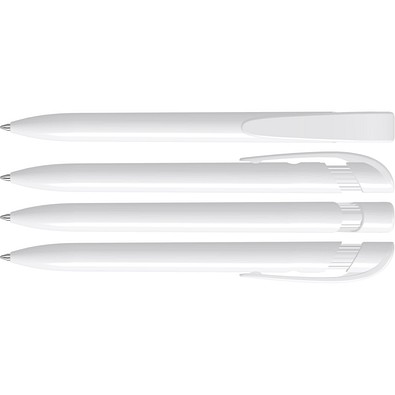 uma® YES antibacterial Druckkugelschreiber, weiss