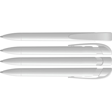 uma® YES F Druckkugelschreiber, weiss