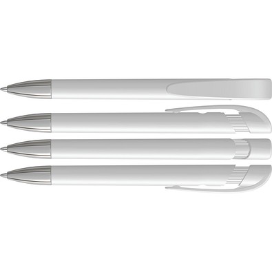 uma® YES F SI Druckkugelschreiber, weiss