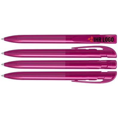 uma® YES transparent Druckkugelschreiber, magenta
