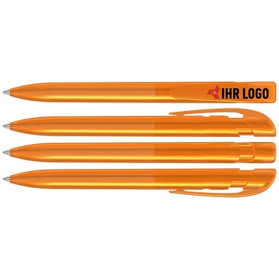 uma® YES transparent Druckkugelschreiber, orange