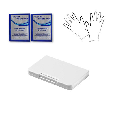 Universalbox "keep clean" inkl. Hygienetuch & Einweghandschuhe, weiß Universalbox "keep clean" inkl. Hygienetuch & Einweghandschuhe, weiß