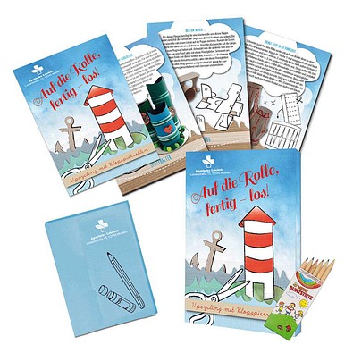 Upcycling-Set, individuell, Toilettenpapierrollen, 1-seit. Druck