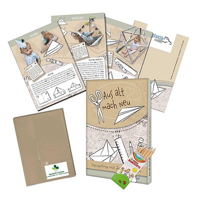 Upcycling-Set, Standard, Zeitungspapier, 1-seit. Druck
