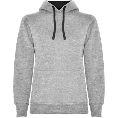 Urban Kapuzenpullover für Damen, Marl Grey/schwarz, M