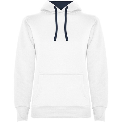 Urban Kapuzenpullover für Damen, weiß/Navy Blue, XL