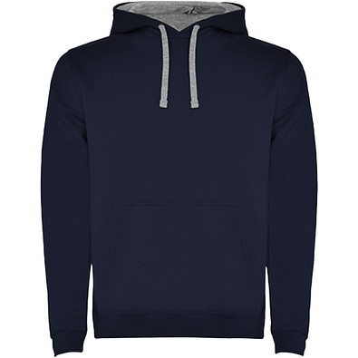 Urban Kapuzenpullover für Herren, Navy Blue/Marl Grey, M