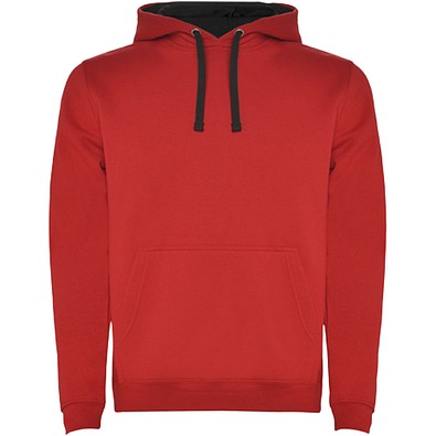 Urban Kapuzenpullover für Herren, rot/schwarz, S