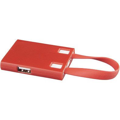 USB Hub 3 in 1 Kabel, rot USB Hub 3 in 1 Kabel, rot