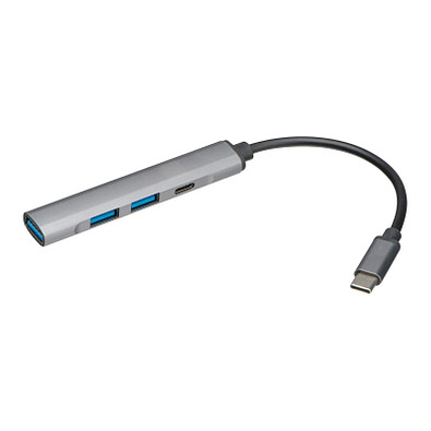 USB Hub aus recyceltem Aluminium, grau
