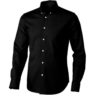 ELEVATE Herren Langarm Hemd Vaillant, schwarz, XXL
