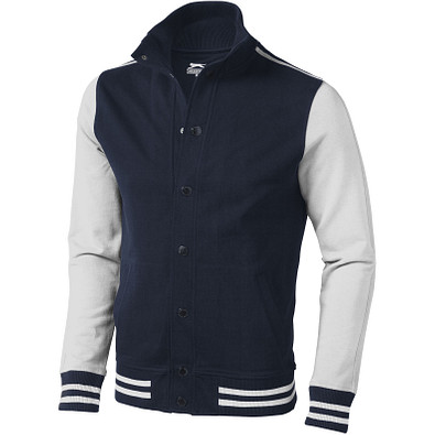 Slazenger™ Unisex College Jacke Varsity, dunkelblau,weiß, S Slazenger™ Unisex College Jacke Varsity, dunkelblau,weiß, S