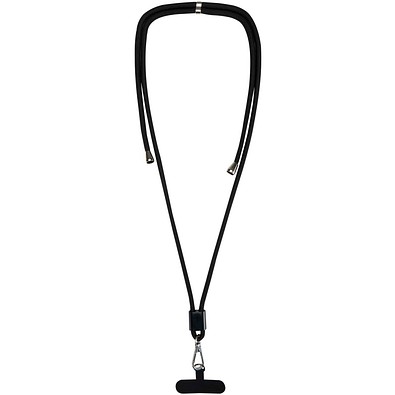 Vega verstellbares, recyceltes Smartphone Lanyard, schwarz