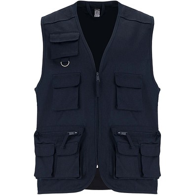 Venera Arbeitsweste mit V-Ausschnitt und mehreren Taschen, 200 g/m2, marineblau, XL