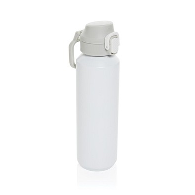 Via RCS Re-Steel Sportflasche mit Verschluss, 600ml, weiß