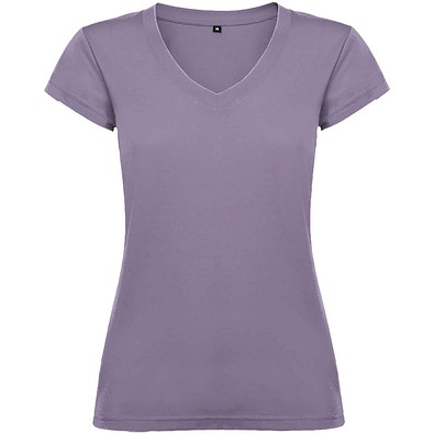 Victoria T-Shirt mit V-Ausschnitt für Damen, flieder, L