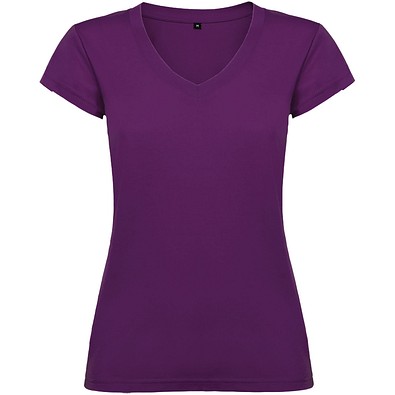 Victoria T-Shirt mit V-Ausschnitt für Damen, lila, M