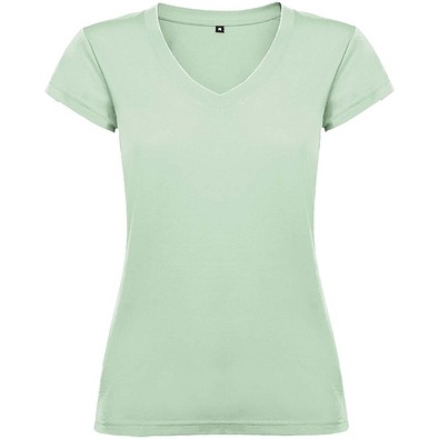 Victoria T-Shirt mit V-Ausschnitt für Damen, Mist Green, 2XL