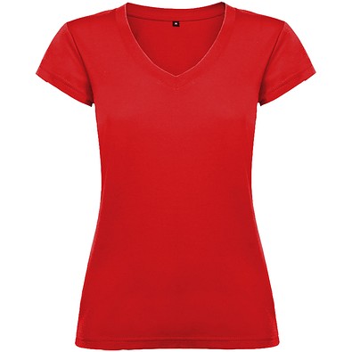 Victoria T-Shirt mit V-Ausschnitt für Damen, rot, L