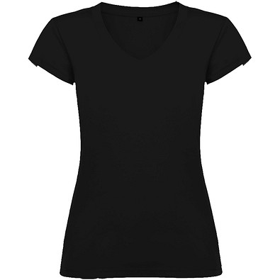 Victoria T-Shirt mit V-Ausschnitt für Damen, schwarz, 3XL