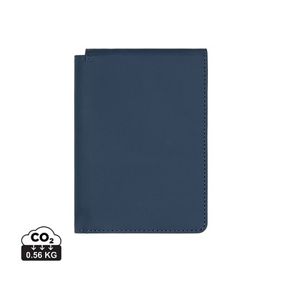 VINGA Baltimore RCS recycelte Polyester-RFID-Reisepasshülle, navy blau