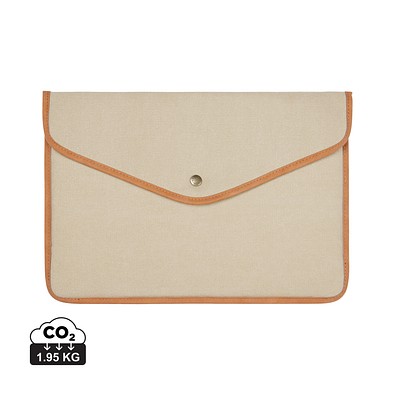 VINGA Bosler 16 Zoll Laptop-Tasche aus GRS recyceltem Canvas, greige