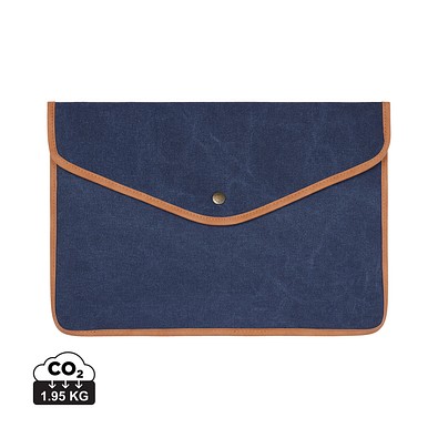VINGA Bosler 16 Zoll Laptop-Tasche aus GRS recyceltem Canvas, navy blau