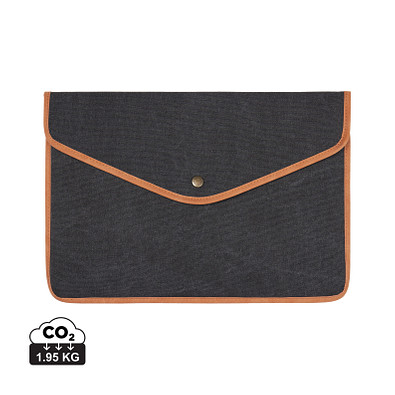 VINGA Bosler 16 Zoll Laptop-Tasche aus GRS recyceltem Canvas, schwarz
