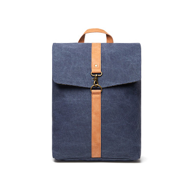 VINGA Bosler Rucksack aus GRS recyceltem Canvas, navy blau