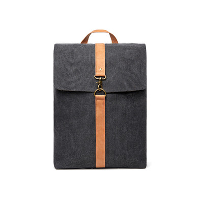 VINGA Bosler Rucksack aus GRS recyceltem Canvas, schwarz