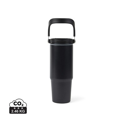 VINGA Eos Trek 880ml Flasche aus RCS rec. Stainless-Steel, schwarz, schwarz