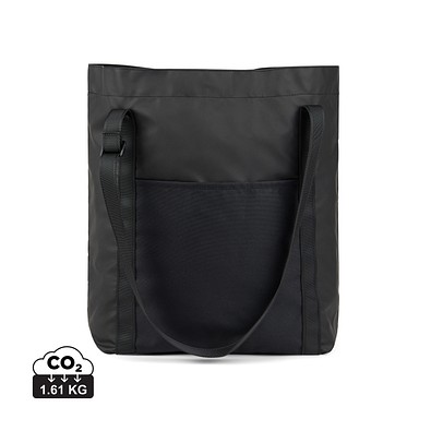 VINGA Livorno Tragetasche aus GRS recyceltem Polyester, schwarz