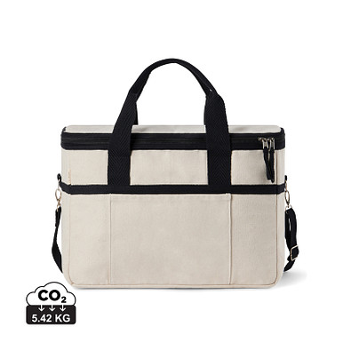 VINGA Volonne AWARE™ Kühlkorb aus recyceltem Canvas, off white, schwarz