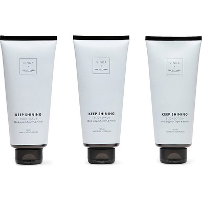 VINGA x TGL Körperpflege-Geschenkset, weiß, schwarz