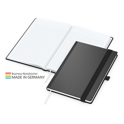 Geiger-Notes Vision-Book White Bestseller Notizbuch A5, schwarz inkl. Kupfeprägung