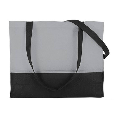 Vlies-Umhängetasche, grau/schwarz