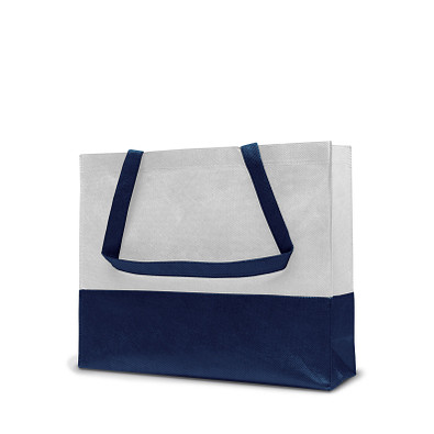 Joytex® Vlies-Umhängetasche, weiß/dunkelblau