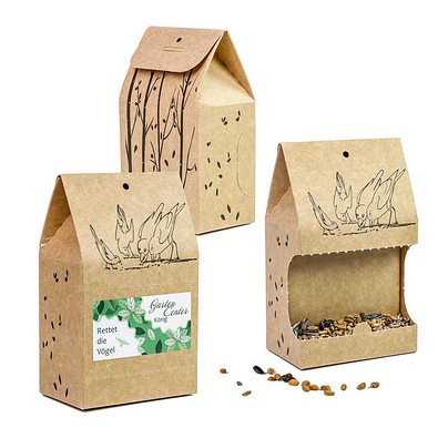 Vogelfutter To-Go, Ostern, Werbeaufkleber, 1-seit. Druck