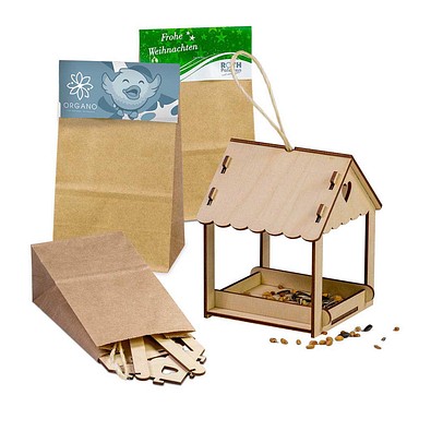 Vogelhäuschen, Weihnachten, 1-seit. Druck